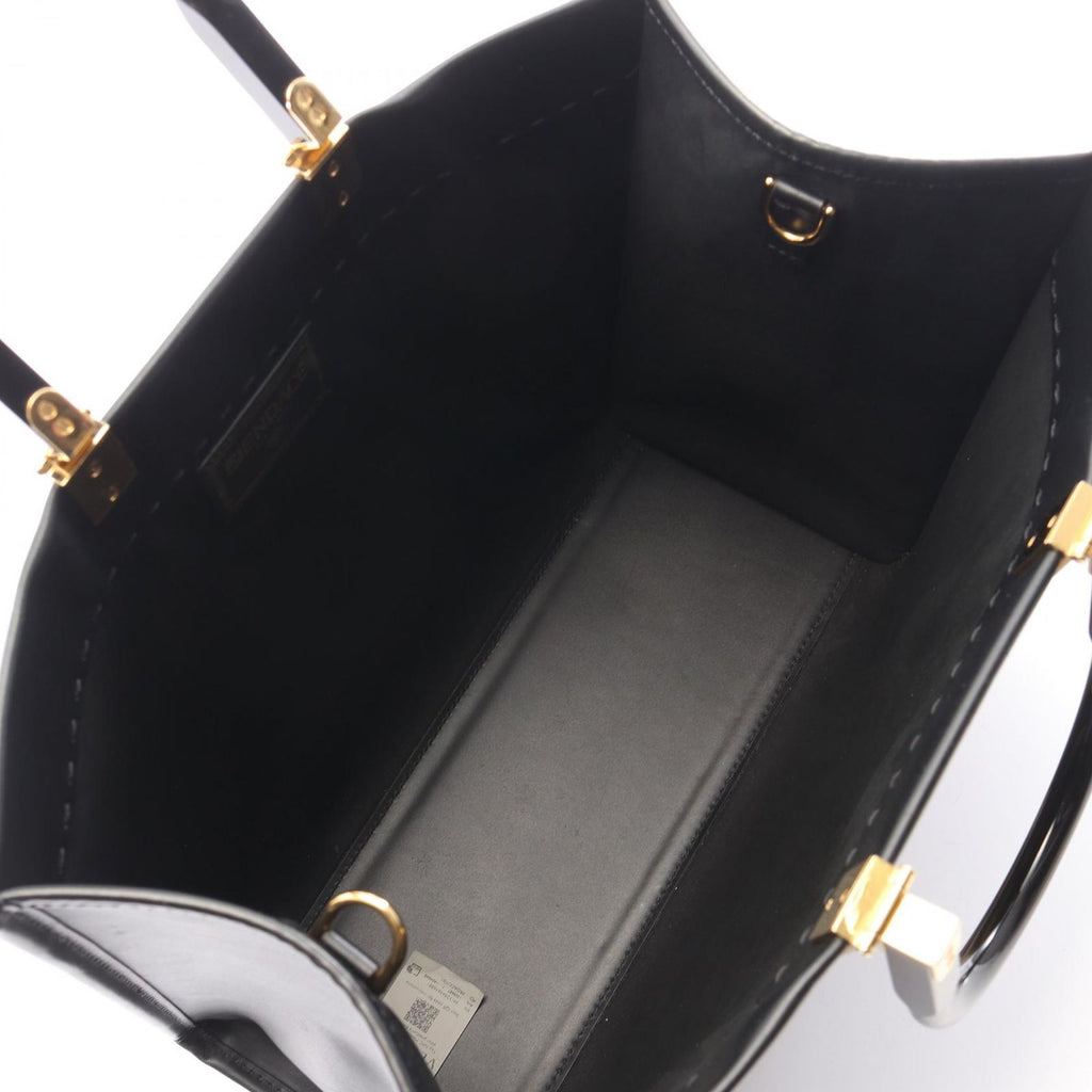 Fendi x Versace Fendace Sunshine Medium Tote Bag Black Gold Leather — view 3