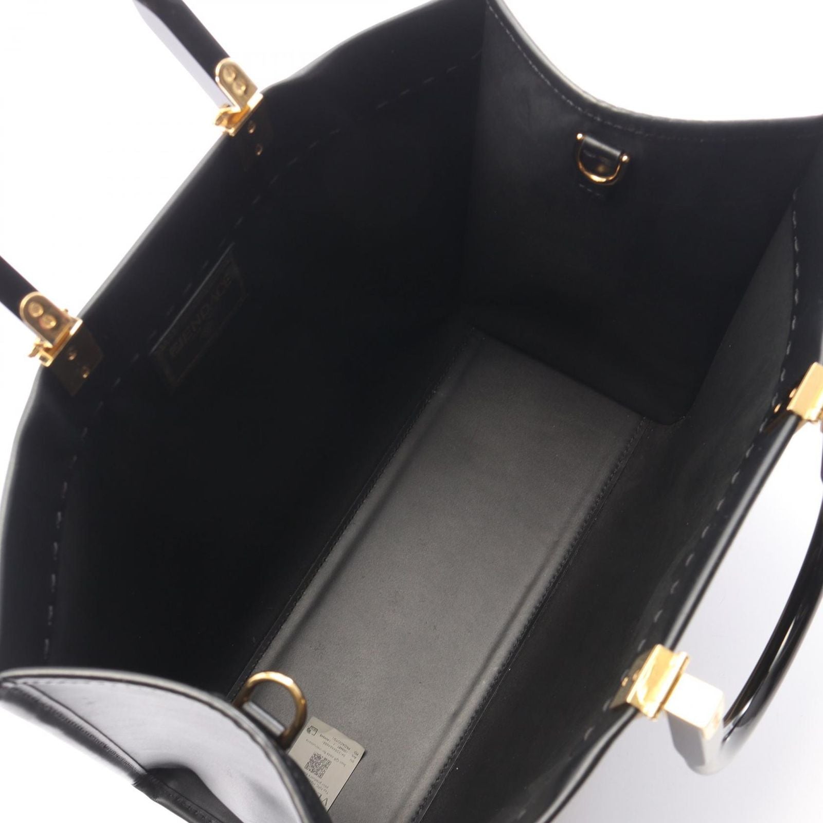 Fendi x Versace Fendace Sunshine Medium Tote Bag Black Gold Leather — view 3