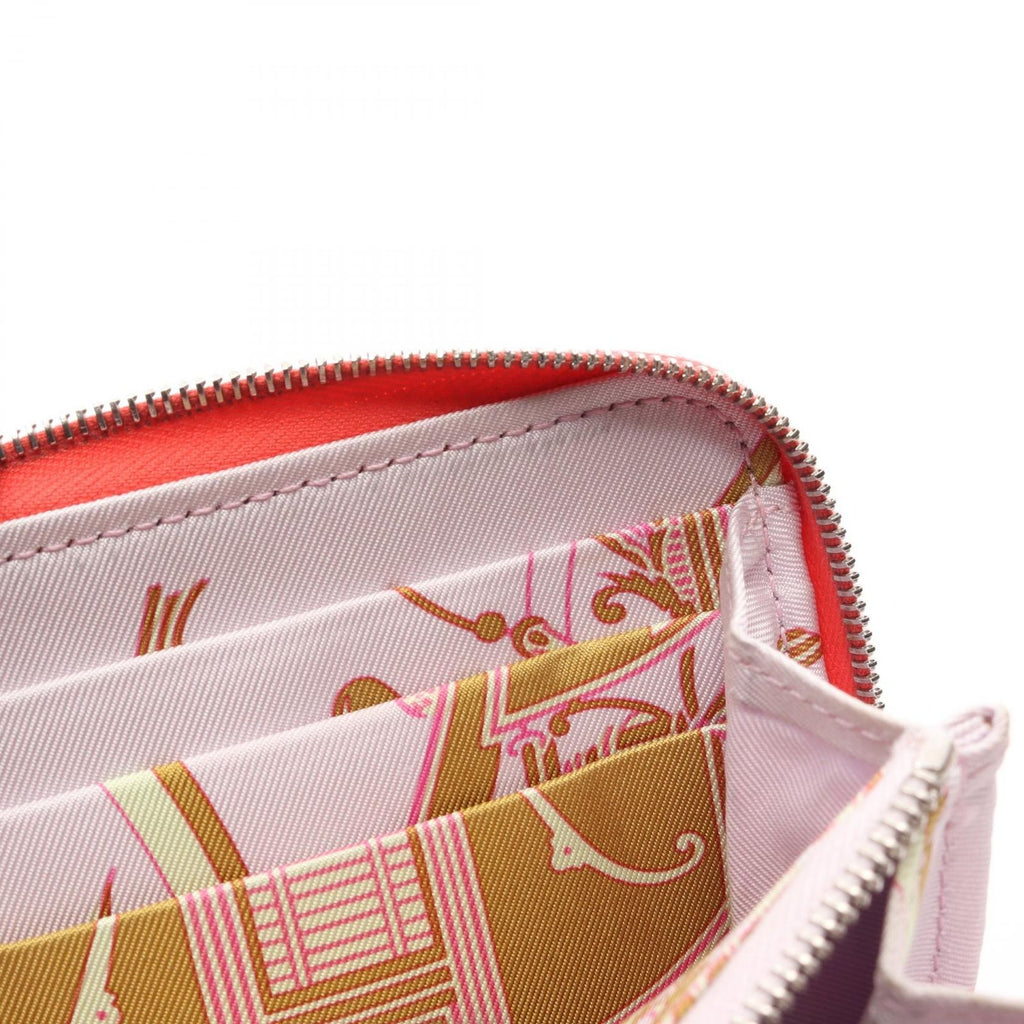 Hermes Round Wallet Azap Silk in Compact Rose Texas Calfskin — view 7