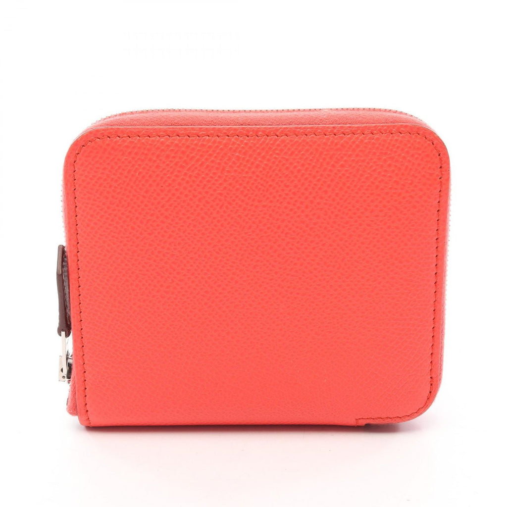 Hermes Round Wallet Azap Silk in Compact Rose Texas Calfskin