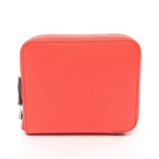 Hermes Round Wallet Azap Silk in Compact Rose Texas Calfskin