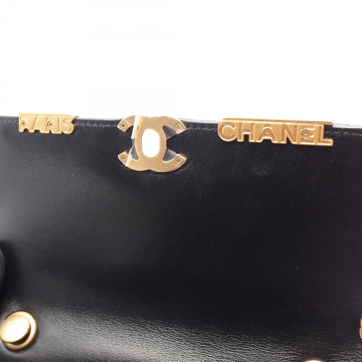 Chanel Shoulder Bag Mini Flap Quilted Black Leather — view 8
