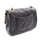 Chanel Shoulder Bag Mini Flap Quilted Black Leather — view 2