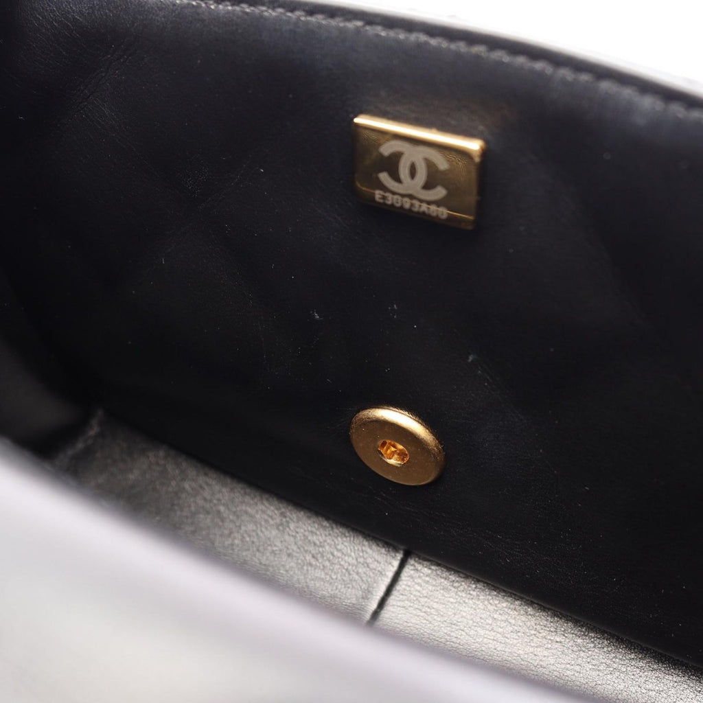 Chanel Shoulder Bag Mini Flap Quilted Black Leather — view 6