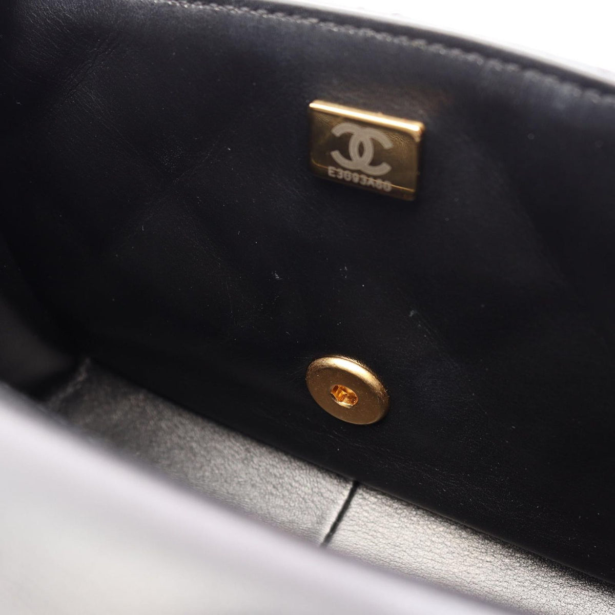 Chanel Shoulder Bag Mini Flap Quilted Black Leather — view 6