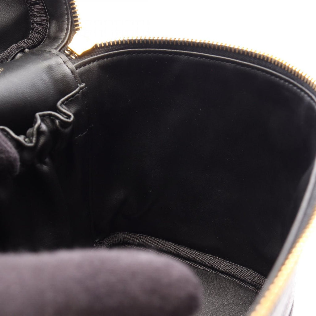 Chanel Handbag CC Logo Black Caviar Leather CC Vertical Vanity — view 7