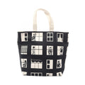 Chanel Tote Bag Window Line Black White Canvas Windows Mademoiselle