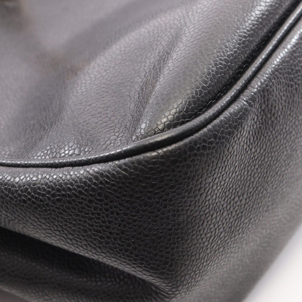 Chanel Backpack CC Logo Black Caviar Leather — view 7