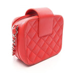 Chanel Shoulder Bag Quilted Half Here Red Leather — view 2