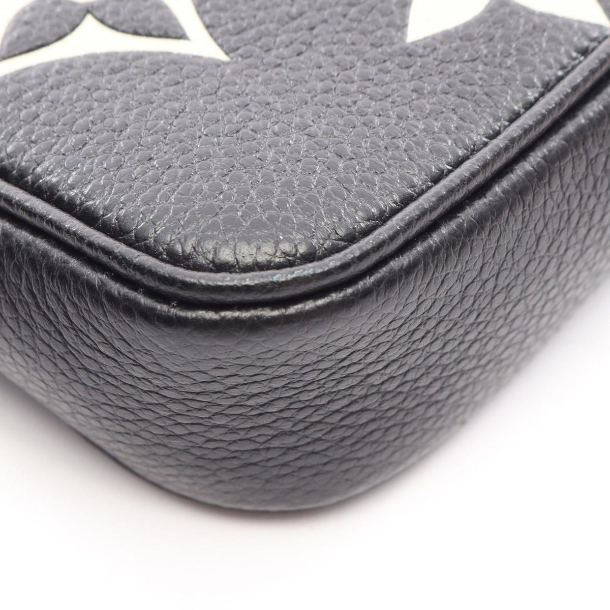 Louis Vuitton Handbag Mini Pochette Accessoires Bicolor Monogram Empreinte Black Beige — view 5