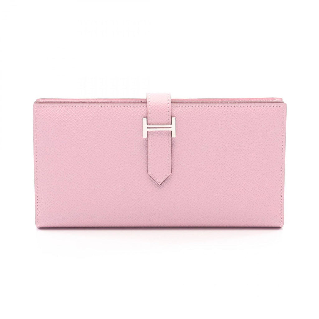 Hermes Bifold Wallet Bearn Soufflet Mauve Sylvestre