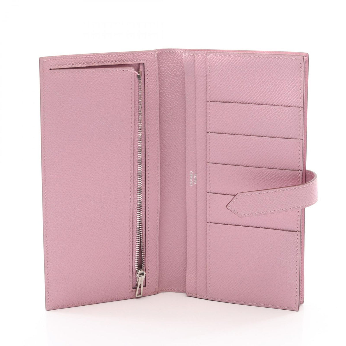 Hermes Bifold Wallet Bearn Soufflet Mauve Sylvestre — view 3