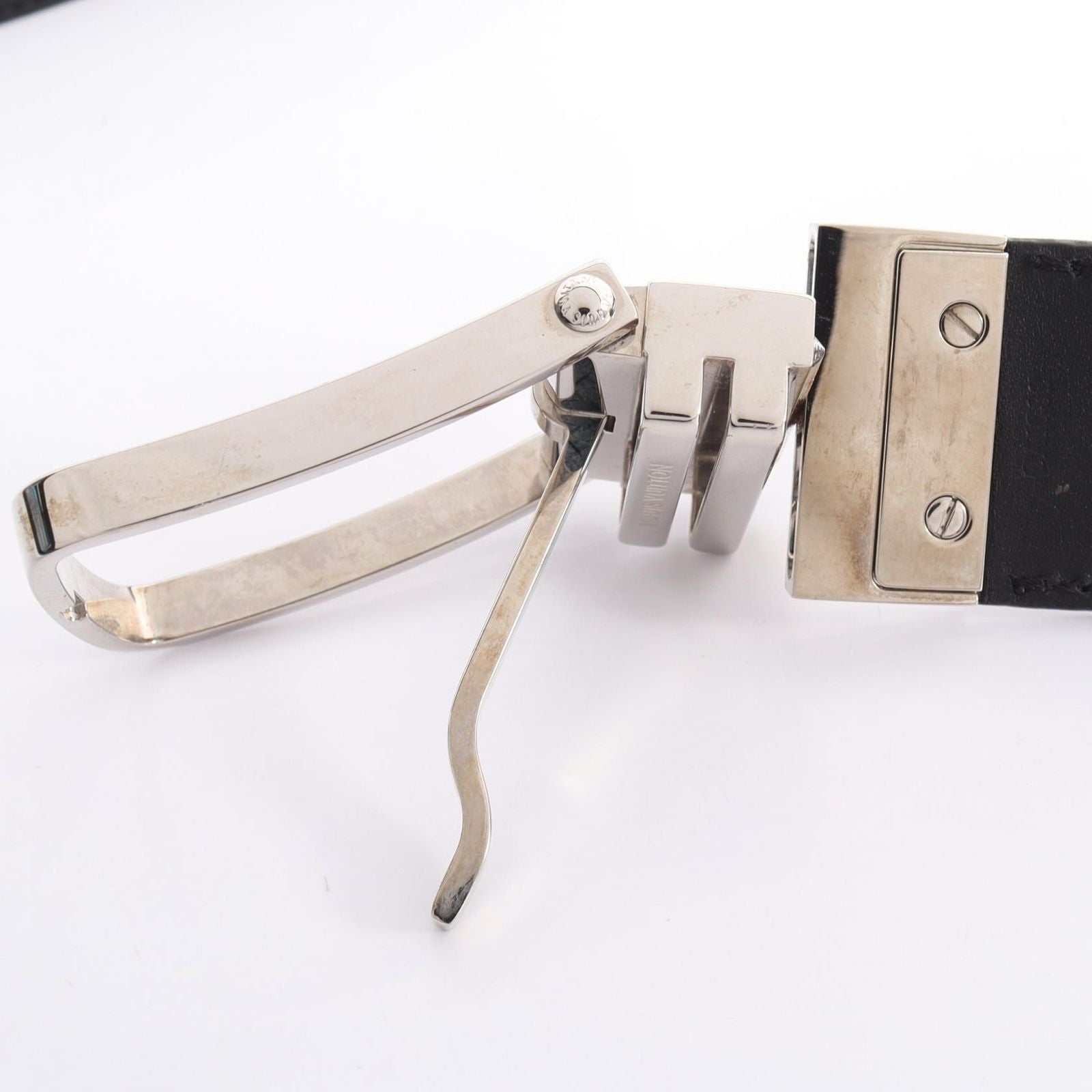 Louis Vuitton Belt Boston Damier Infini Onyx Silver Reversible Leather — view 7