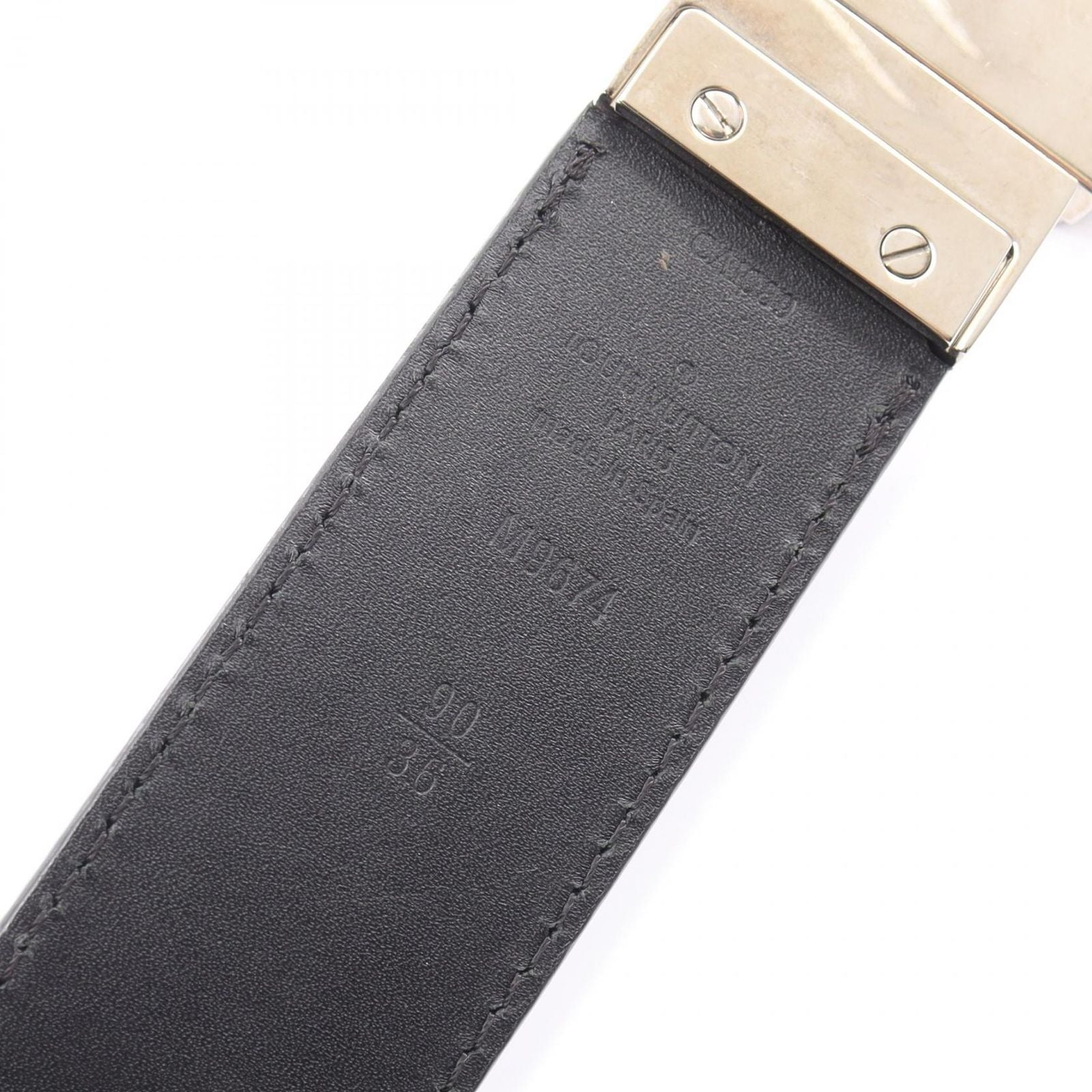 Louis Vuitton Belt Boston Damier Infini Onyx Silver Reversible Leather — view 4