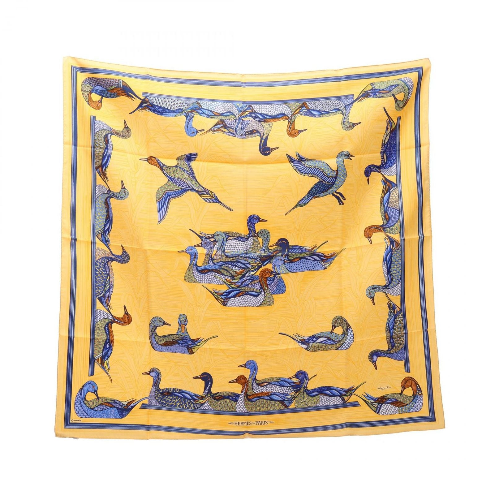 Hermes Scarf Carre 90 la Mare Aux Canards Silk