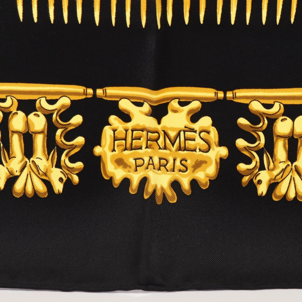Hermes Scarf Carre 90 les Cavaliers D'or Silk — view 4