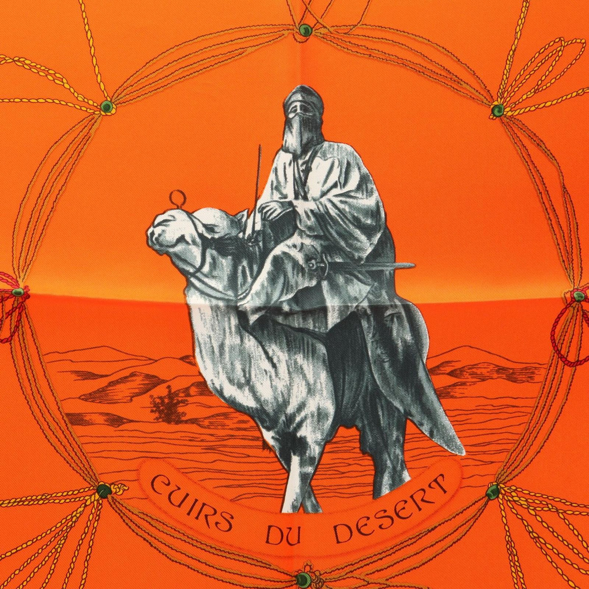 Hermes Scarf Carre 90 Cuirs du Desert Silk — view 4