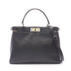 Fendi Handbag Peekaboo Regular 2-Way Black Leather