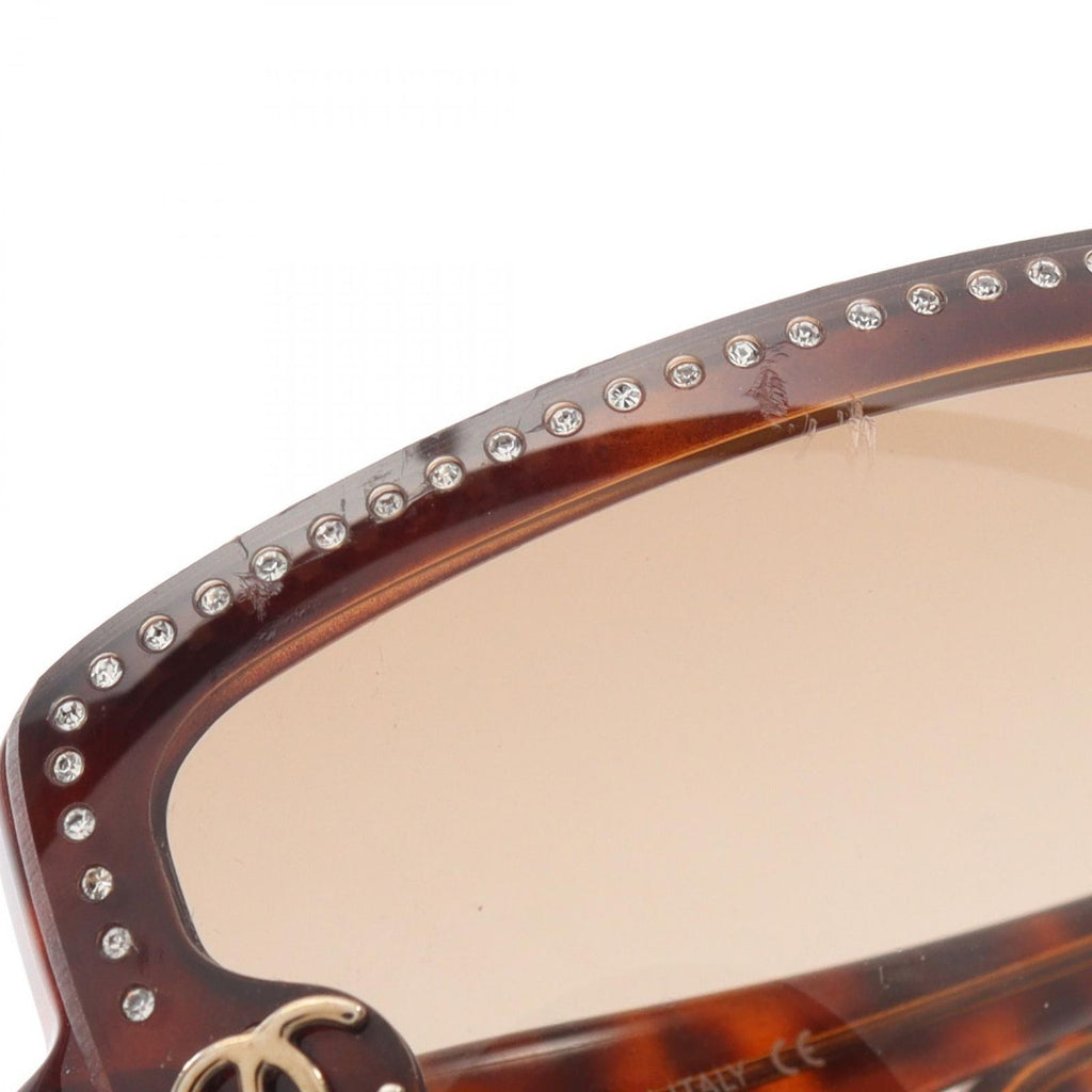 Chanel Sunglasses CC Logo Gradient Lens Tortoiseshell Pattern Eyewear — view 7
