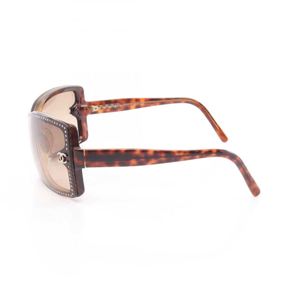 Chanel Sunglasses CC Logo Gradient Lens Tortoiseshell Pattern Eyewear — view 3