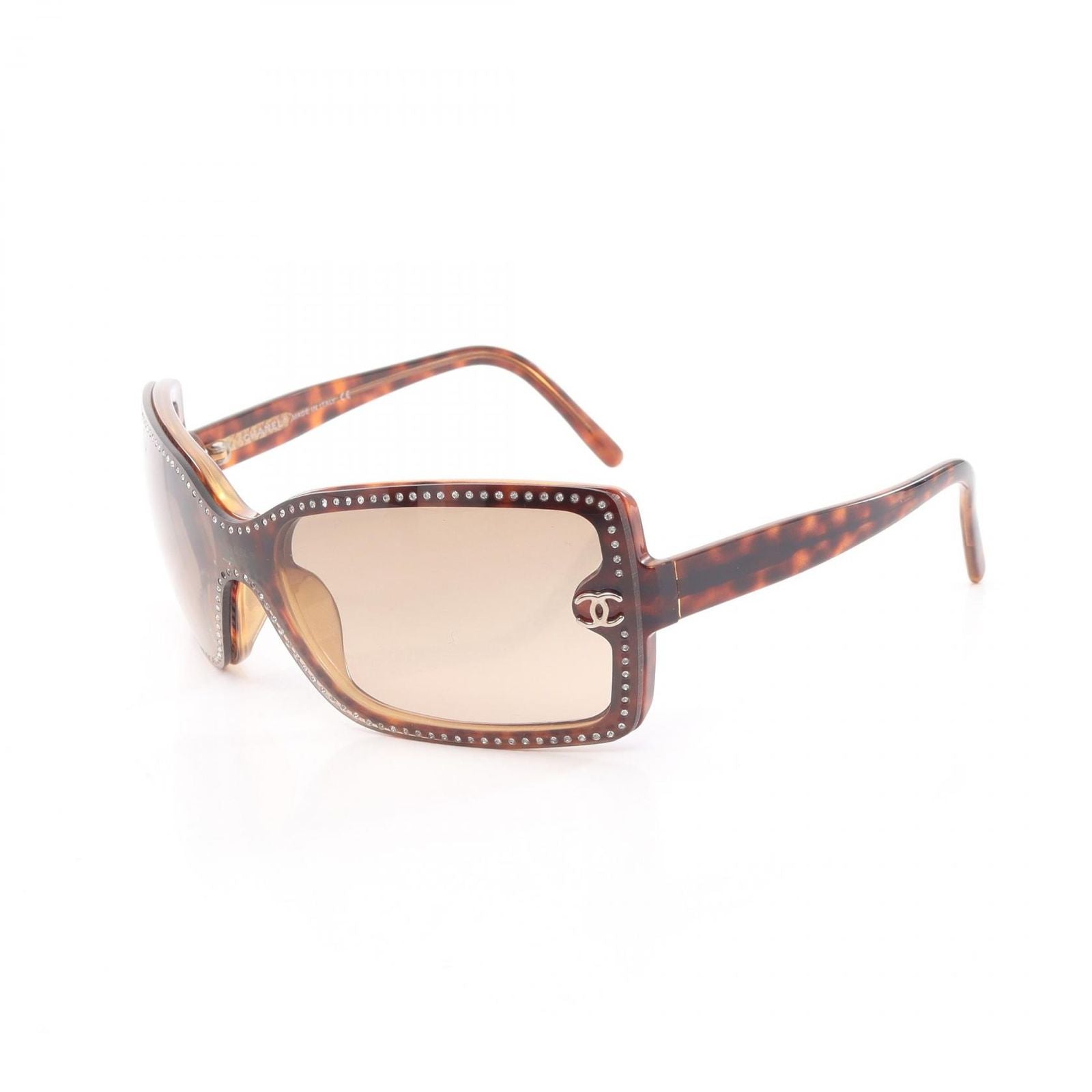 Chanel Sunglasses CC Logo Gradient Lens Tortoiseshell Pattern Eyewear — view 2