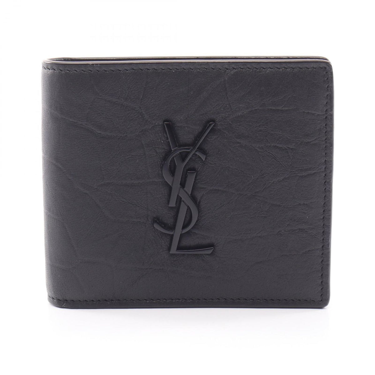 Saint Laurent Paris Billfold East West Monogram Wallet Leather Bifold