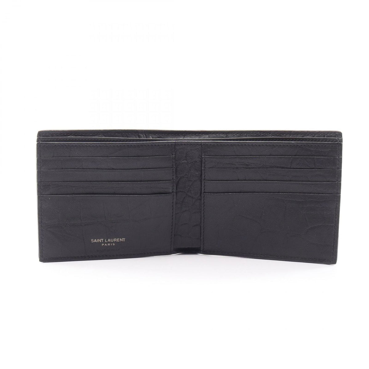 Saint Laurent Paris Billfold East West Monogram Wallet Leather Bifold — view 3