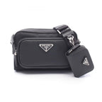 Prada Shoulder Bag Tessuto Nylon Saffiano Leather