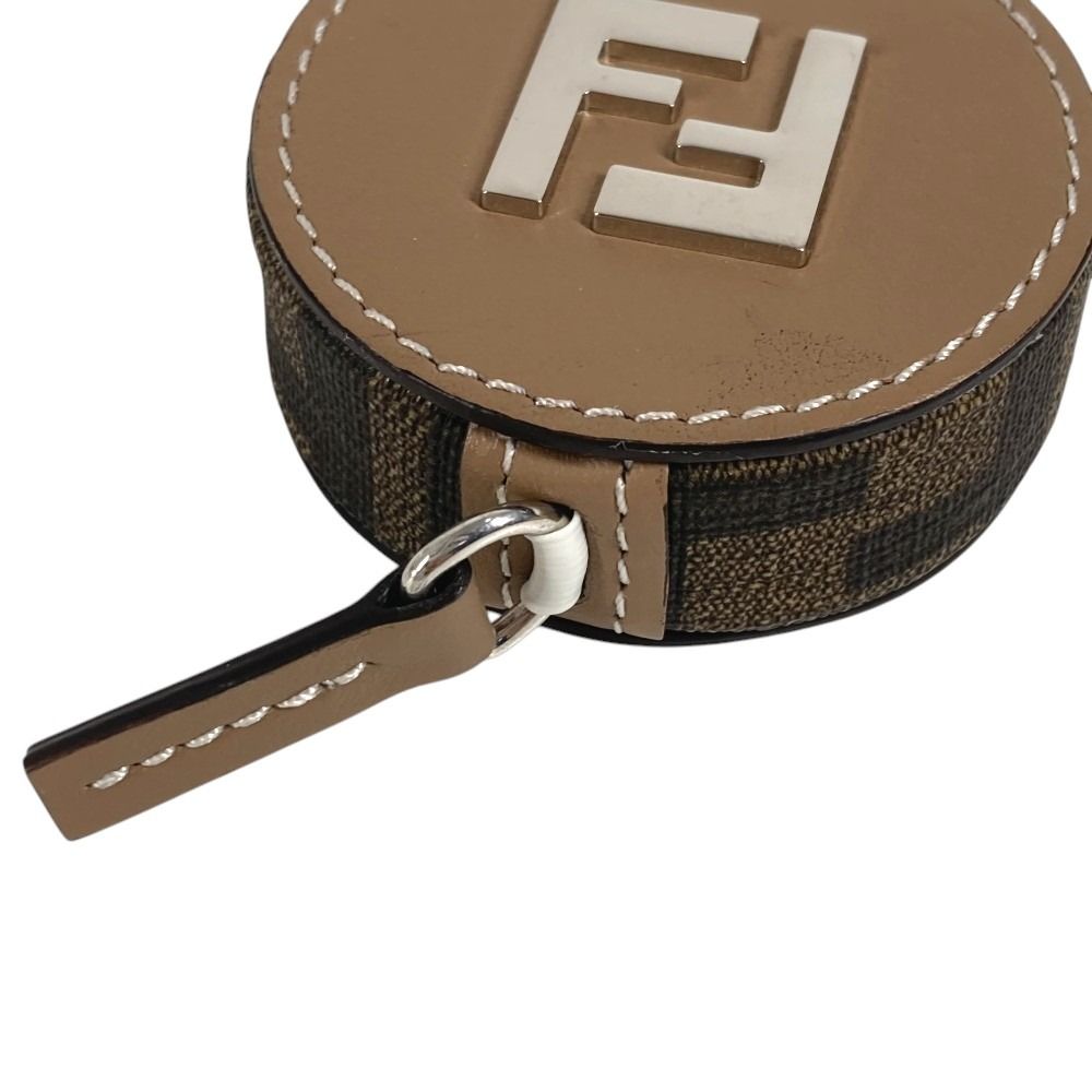 Fendi Key Holder Zucca FF Logo Major Scale Leather Brown — view 5