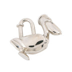 Hermes Cadena Pelican Metal Charm Animal Keychain — view 3
