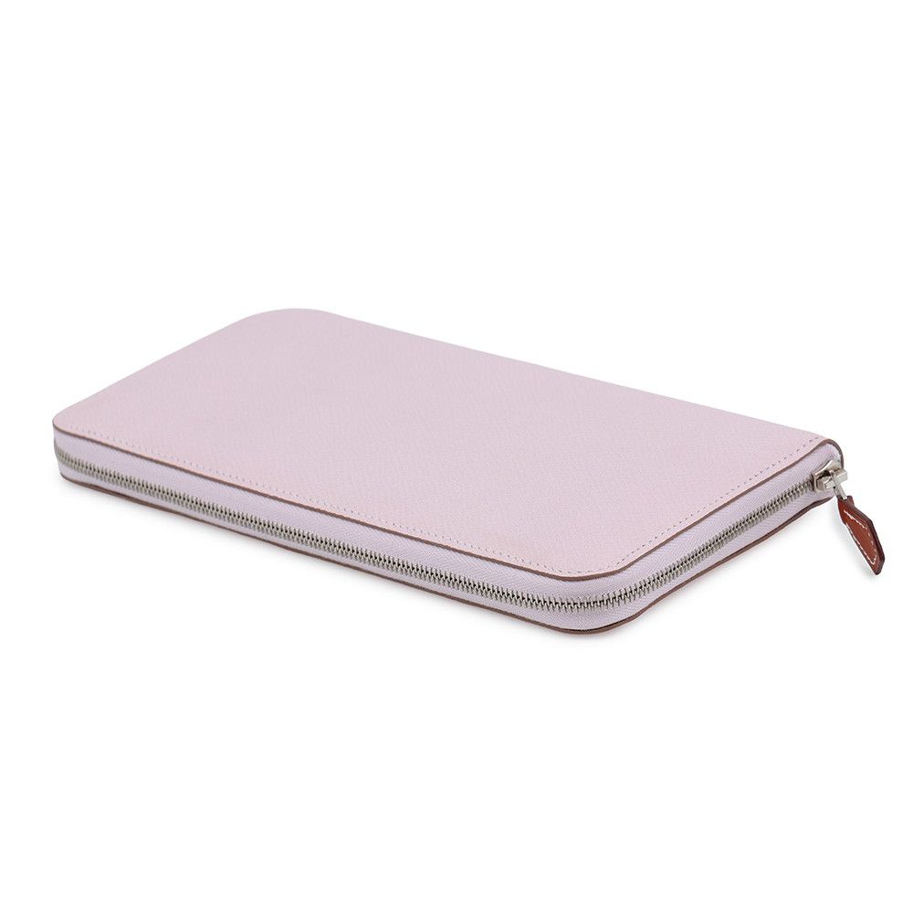 Hermes Wallet Azap Long Silk in Mauve Pale Silver Epsom — view 2