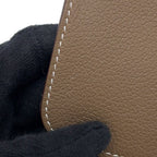 Hermes Card Case Zipengo Chaine D'Ancre Etoupe Gold Evercolor Wallet Set — view 5