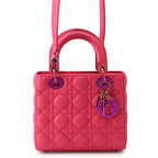 Dior Handbag Lady Cannage Small Lambskin 2-Way