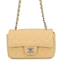 Chanel Chain Shoulder Bag Quilted 20 CC Logo Caviar Leather Mini Flap