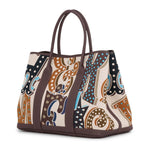 Hermes Tote Bag Garden Party PM Electric Ebene Silver Toile H Negonda — view 2