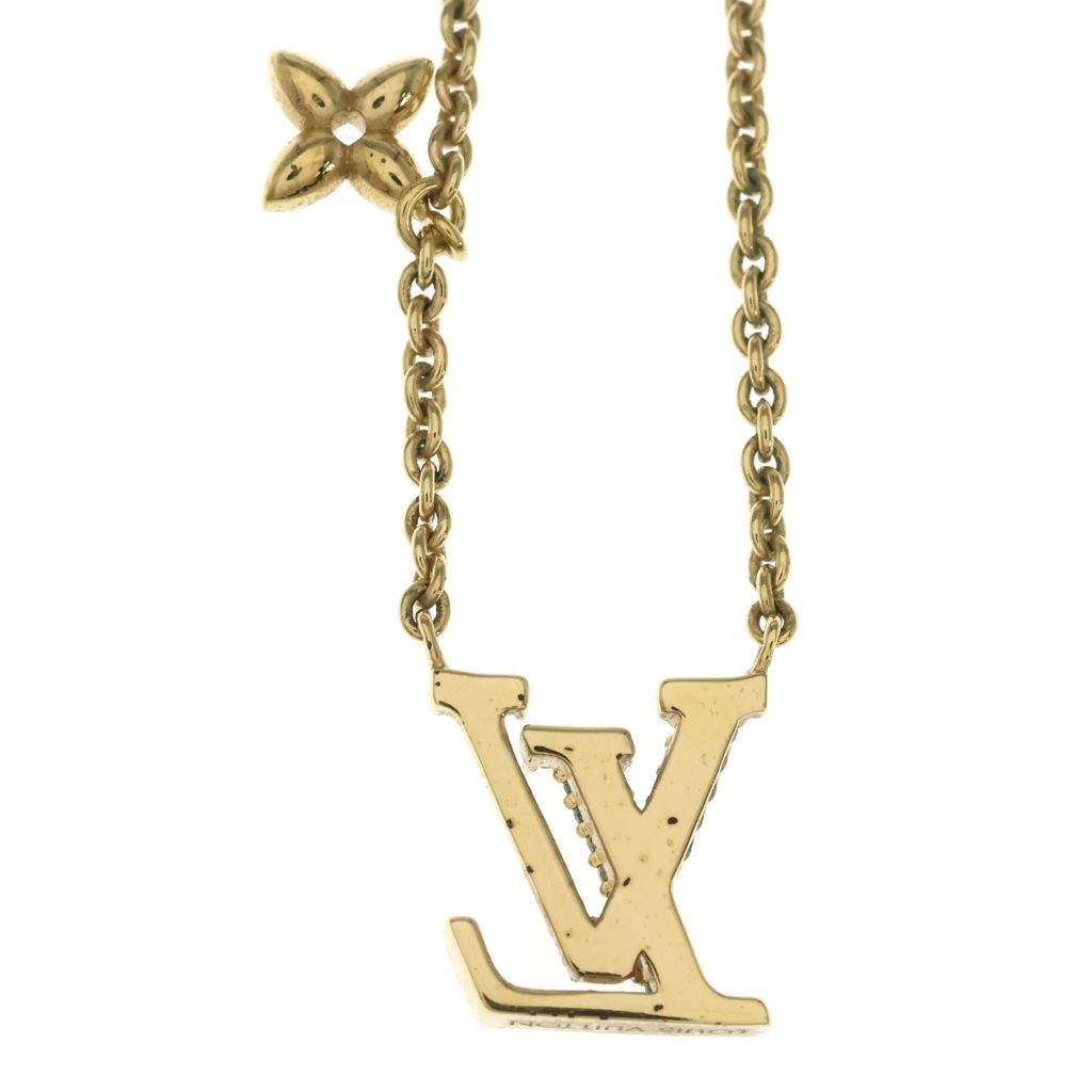 Louis Vuitton LV Iconic Logo Rhinestone Pendant Chain — view 3