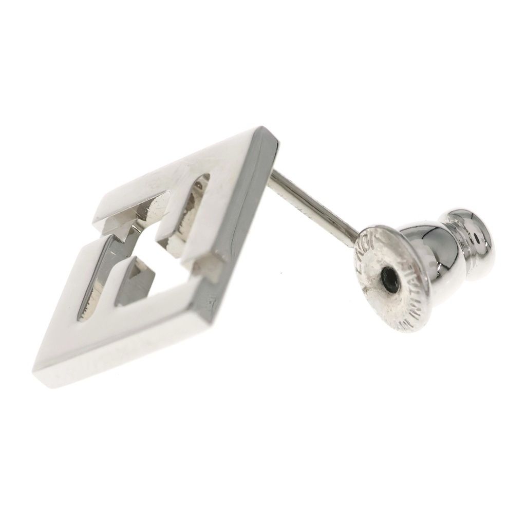 Fendi Forever Logo Stud Earrings Silver — view 5