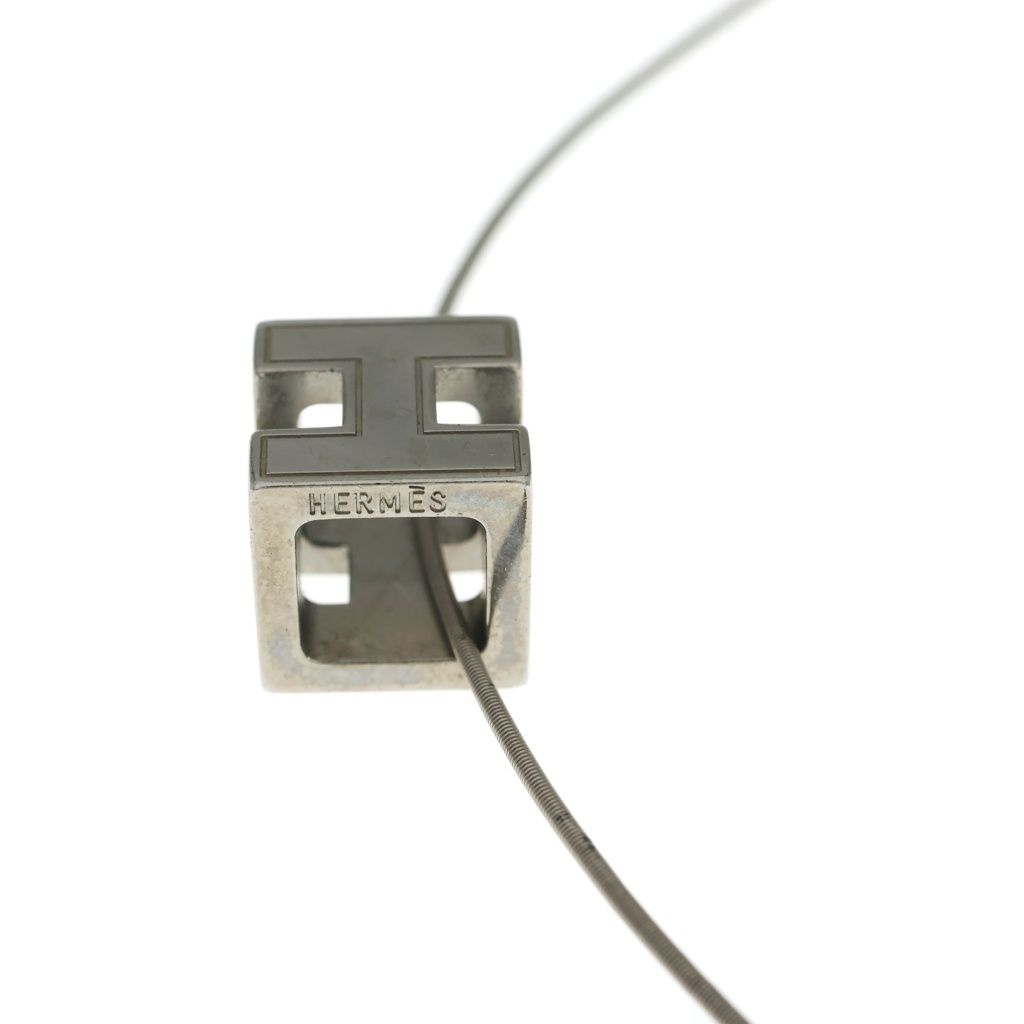 Hermes Cage d'H Cube Pendant Silver Pink — view 5