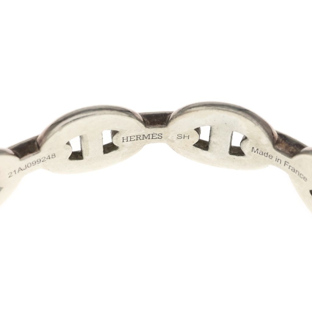 Hermes Chaine D'Ancre Enchainee Bangle Silver Bracelet — view 5