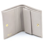 Prada Diagram Bifold Wallet Beige Leather — view 5