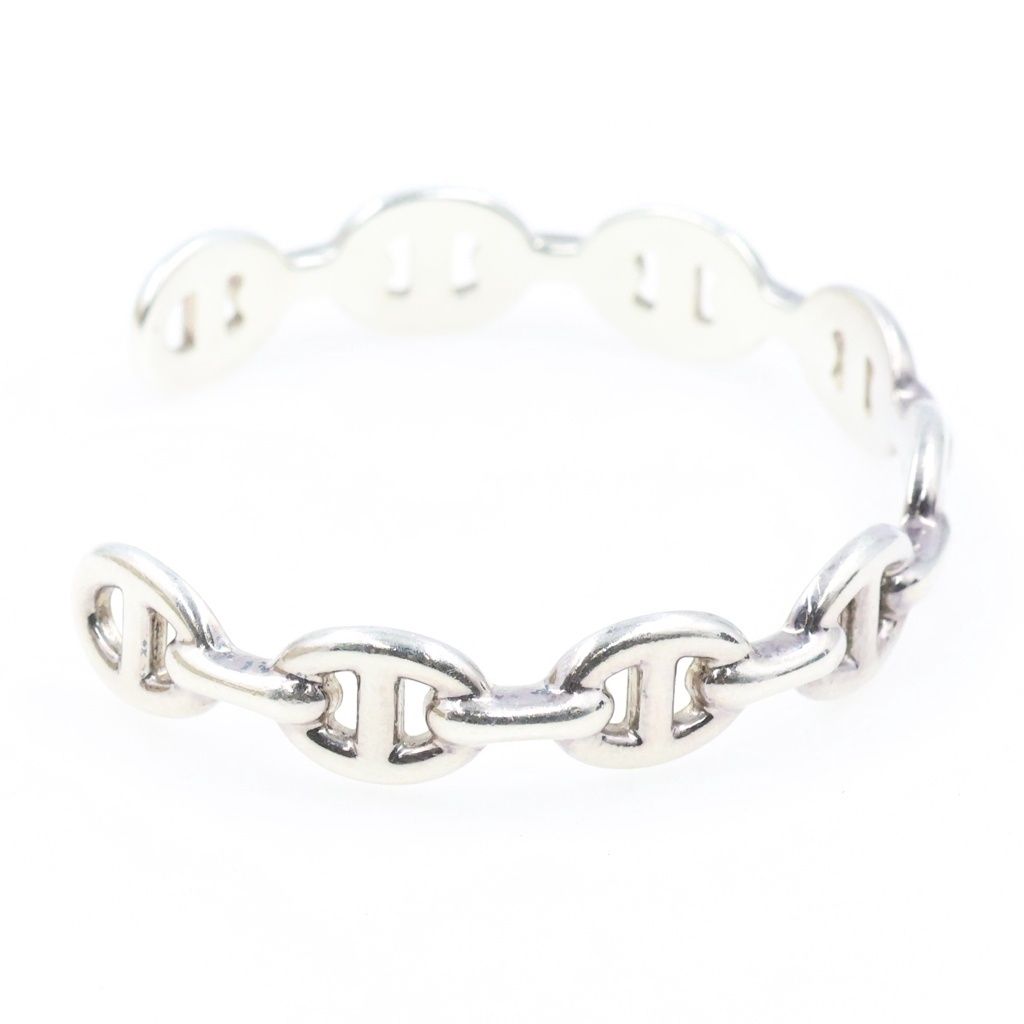 Hermes Chaine D'Ancre Enchainee Anchor Chain Bangle Bracelet Silver — view 3