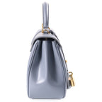 Celine 16 Saise Small Shoulder Back Handbag Gold Leather Blue Gray — view 3