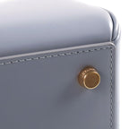 Celine 16 Saise Small Shoulder Back Handbag Gold Leather Blue Gray — view 6