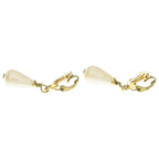 Chanel Faux Pearl Earrings Gold — view 3
