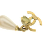 Chanel Faux Pearl Earrings Gold — view 5