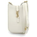 Saint Laurent Paris Le 5 a 7 Cassandra Leather Shoulder Bag Ivory