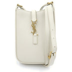 Saint Laurent Paris Le 5 a 7 Cassandra Leather Shoulder Bag Ivory