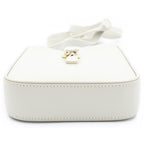 Saint Laurent Paris Le 5 a 7 Cassandra Leather Shoulder Bag Ivory — view 4