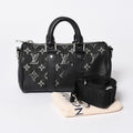 Louis Vuitton Keepall XS Shoulder Bag Monogram Denim Taurillon Leather 2-Way