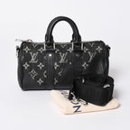 Louis Vuitton Keepall XS Shoulder Bag Monogram Denim Taurillon Leather 2-Way